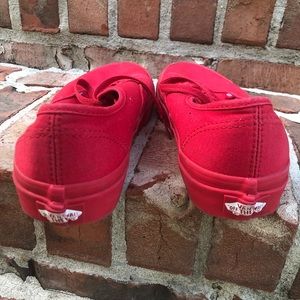 Red low top vans